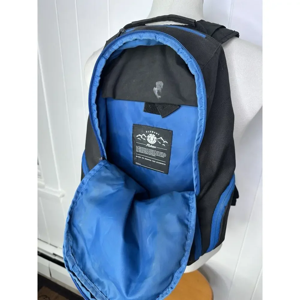 Element Mohave Backpack Black/Blue Front Buckles Y2K Style - Skateboard Street
